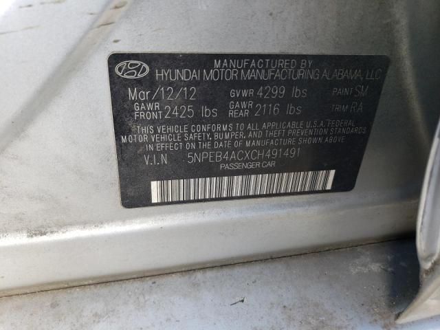 Photo 11 VIN: 5NPEB4ACXCH491491 - HYUNDAI SONATA GLS 