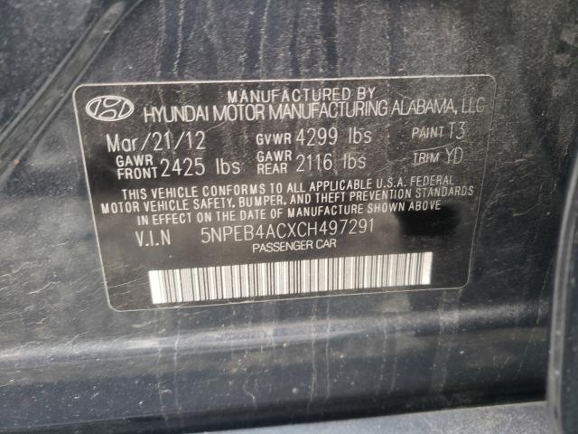 Photo 9 VIN: 5NPEB4ACXCH497291 - HYUNDAI SONATA GLS 