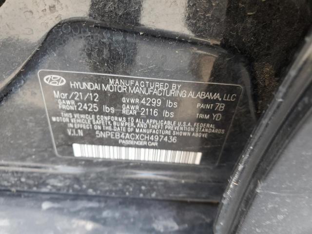 Photo 9 VIN: 5NPEB4ACXCH497436 - HYUNDAI SONATA GLS 