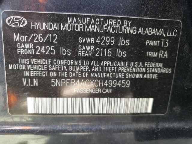 Photo 11 VIN: 5NPEB4ACXCH499459 - HYUNDAI SONATA GLS 