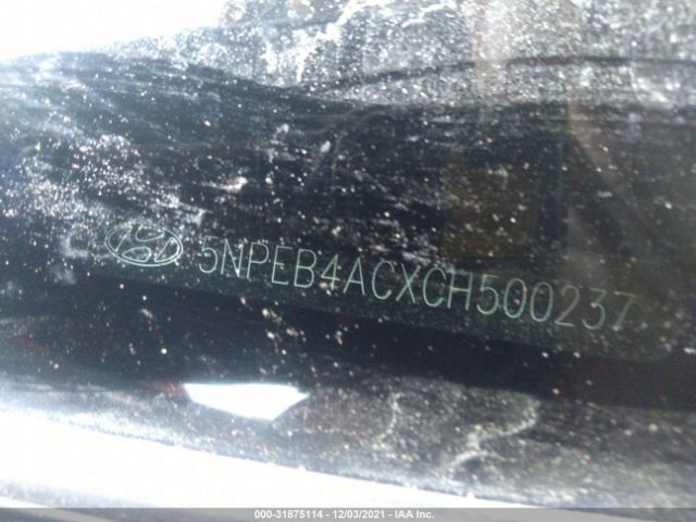 Photo 8 VIN: 5NPEB4ACXCH500237 - HYUNDAI SONATA 