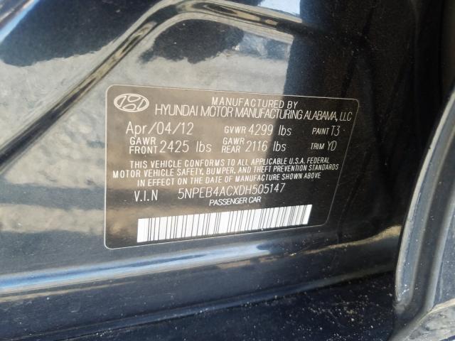 Photo 9 VIN: 5NPEB4ACXDH505147 - HYUNDAI SONATA GLS 