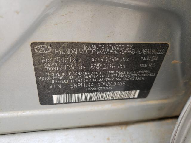 Photo 9 VIN: 5NPEB4ACXDH505469 - HYUNDAI SONATA GLS 