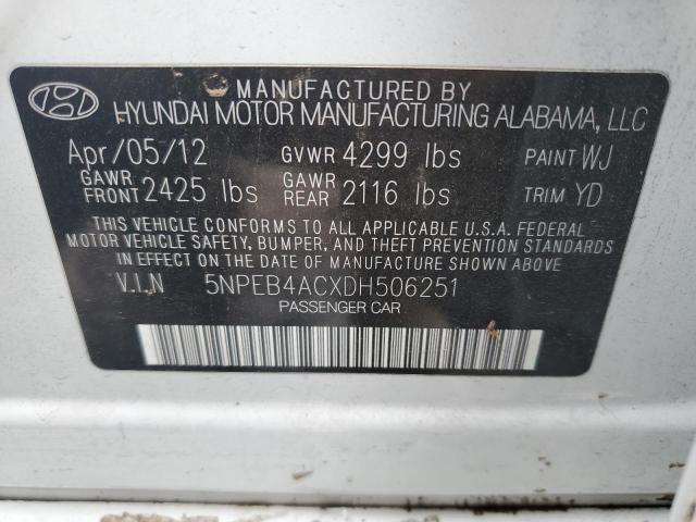 Photo 11 VIN: 5NPEB4ACXDH506251 - HYUNDAI SONATA GLS 