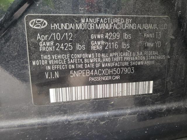 Photo 9 VIN: 5NPEB4ACXDH507903 - HYUNDAI SONATA GLS 