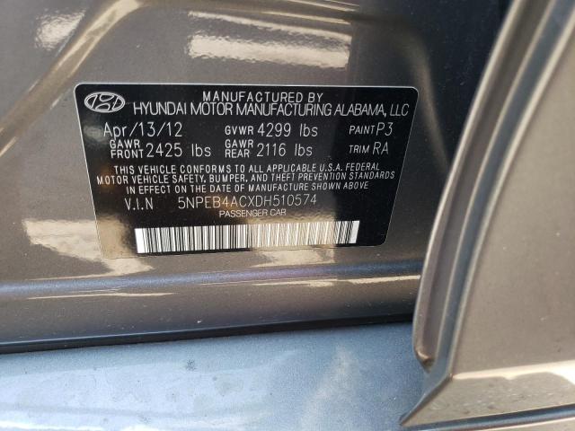 Photo 11 VIN: 5NPEB4ACXDH510574 - HYUNDAI SONATA GLS 