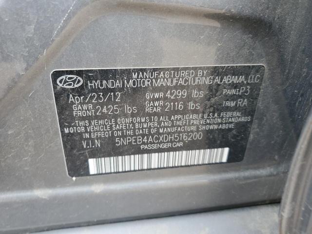 Photo 11 VIN: 5NPEB4ACXDH516200 - HYUNDAI SONATA 