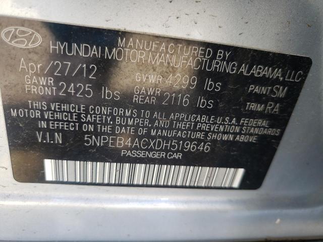 Photo 9 VIN: 5NPEB4ACXDH519646 - HYUNDAI SONATA GLS 