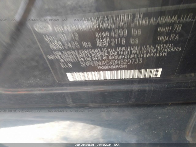 Photo 8 VIN: 5NPEB4ACXDH520733 - HYUNDAI SONATA 