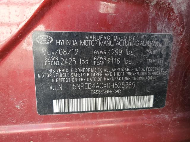 Photo 9 VIN: 5NPEB4ACXDH525365 - HYUNDAI SONATA GLS 