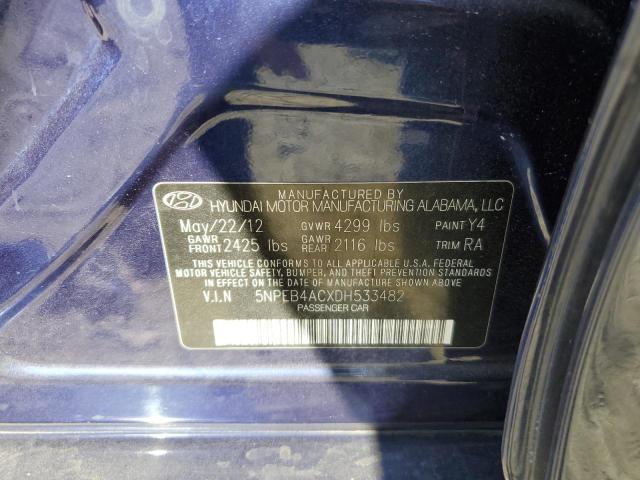 Photo 11 VIN: 5NPEB4ACXDH533482 - HYUNDAI SONATA GLS 