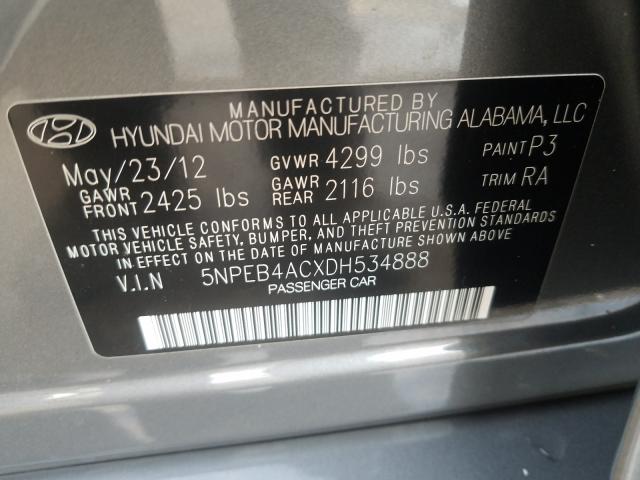 Photo 9 VIN: 5NPEB4ACXDH534888 - HYUNDAI SONATA GLS 