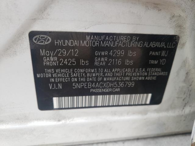 Photo 9 VIN: 5NPEB4ACXDH536799 - HYUNDAI SONATA GLS 