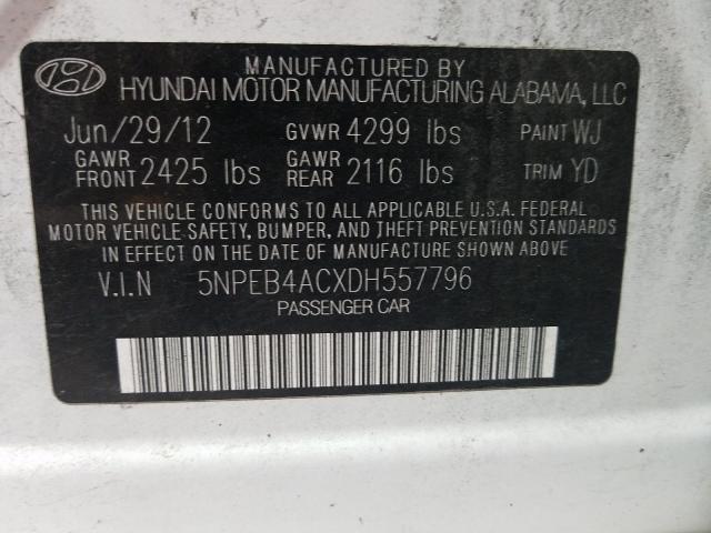 Photo 9 VIN: 5NPEB4ACXDH557796 - HYUNDAI SONATA 