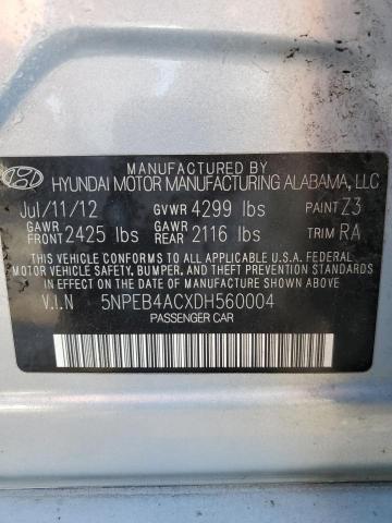 Photo 9 VIN: 5NPEB4ACXDH560004 - HYUNDAI SONATA GLS 