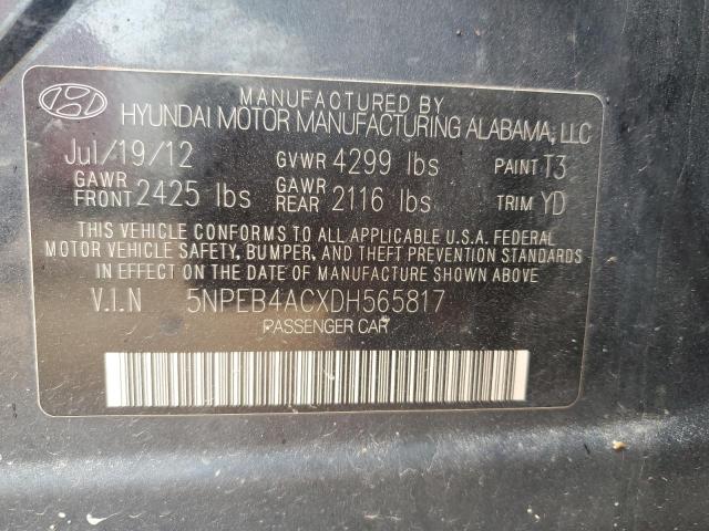 Photo 11 VIN: 5NPEB4ACXDH565817 - HYUNDAI SONATA GLS 