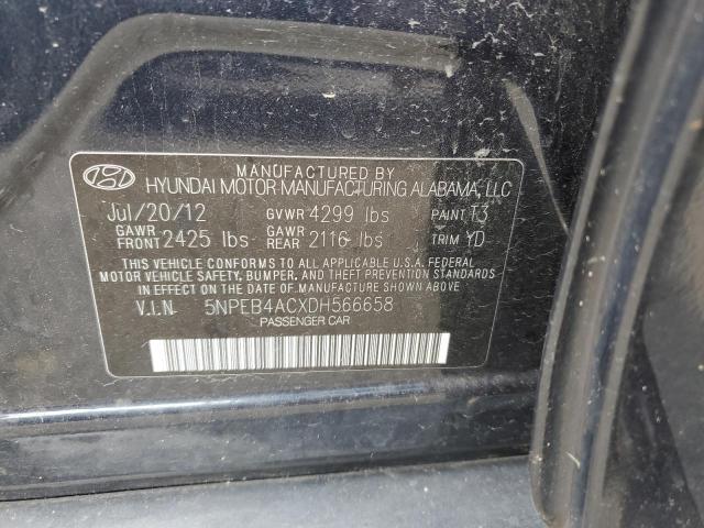 Photo 12 VIN: 5NPEB4ACXDH566658 - HYUNDAI SONATA GLS 