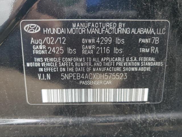 Photo 12 VIN: 5NPEB4ACXDH575523 - HYUNDAI SONATA GLS 