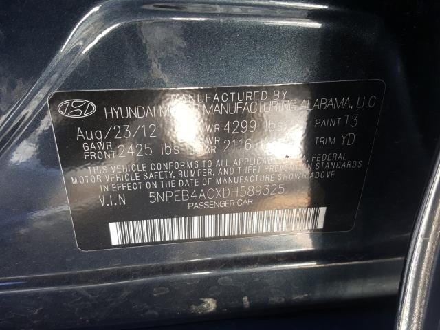 Photo 9 VIN: 5NPEB4ACXDH589325 - HYUNDAI SONATA GLS 