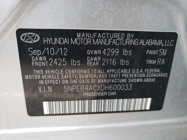 Photo 11 VIN: 5NPEB4ACXDH600033 - HYUNDAI SONATA GLS 