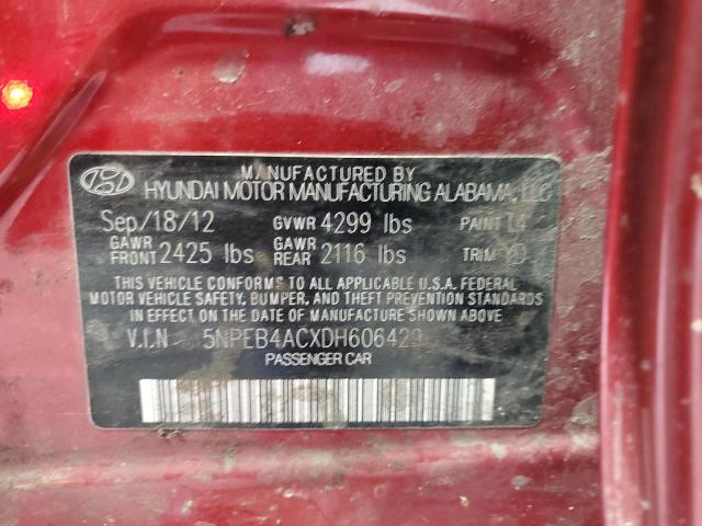 Photo 11 VIN: 5NPEB4ACXDH606429 - HYUNDAI SONATA GLS 