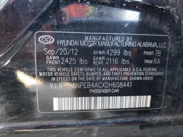 Photo 9 VIN: 5NPEB4ACXDH608441 - HYUNDAI SONATA GLS 