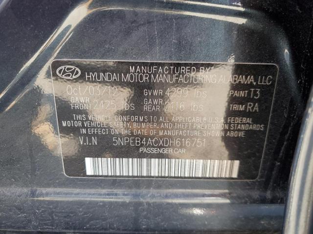 Photo 11 VIN: 5NPEB4ACXDH616751 - HYUNDAI SONATA 