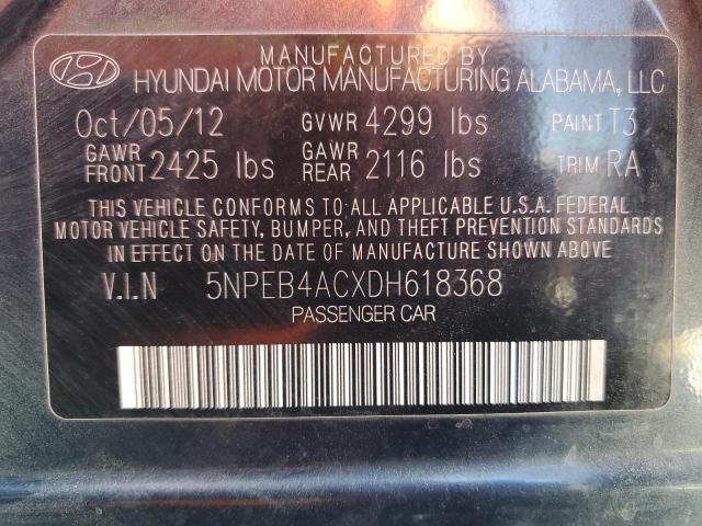 Photo 11 VIN: 5NPEB4ACXDH618368 - HYUNDAI SONATA GLS 