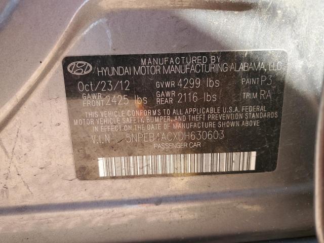 Photo 11 VIN: 5NPEB4ACXDH630603 - HYUNDAI SONATA 