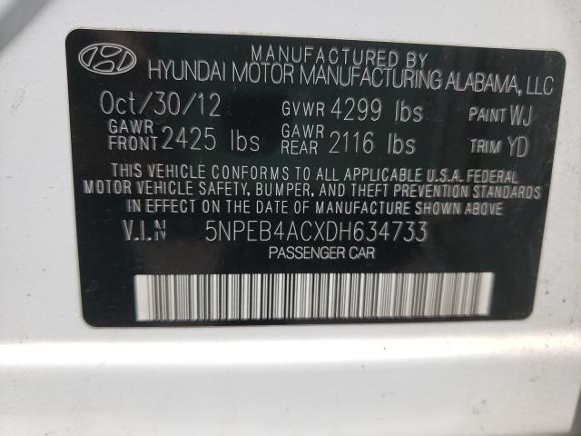 Photo 9 VIN: 5NPEB4ACXDH634733 - HYUNDAI SONATA GLS 