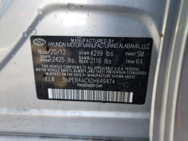 Photo 12 VIN: 5NPEB4ACXDH649474 - HYUNDAI SONATA GLS 