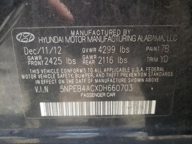 Photo 11 VIN: 5NPEB4ACXDH660703 - HYUNDAI SONATA 