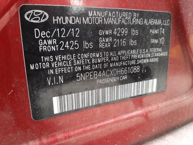 Photo 9 VIN: 5NPEB4ACXDH661088 - HYUNDAI SONATA GLS 