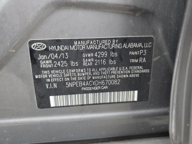 Photo 11 VIN: 5NPEB4ACXDH670082 - HYUNDAI SONATA 