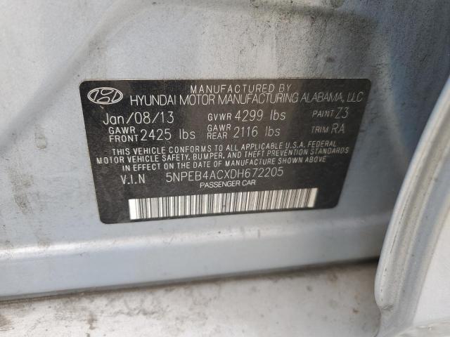 Photo 11 VIN: 5NPEB4ACXDH672205 - HYUNDAI SONATA GLS 