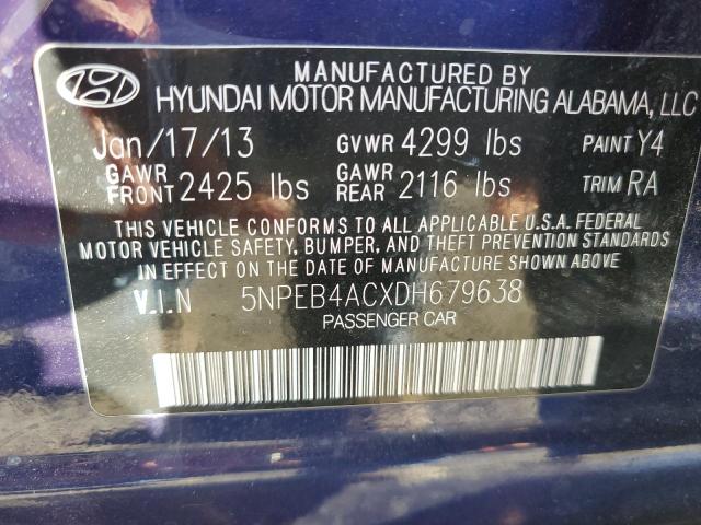 Photo 9 VIN: 5NPEB4ACXDH679638 - HYUNDAI SONATA GLS 