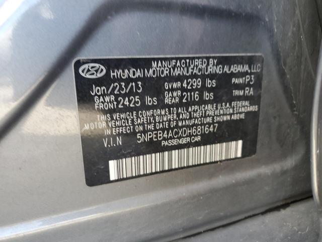 Photo 11 VIN: 5NPEB4ACXDH681647 - HYUNDAI SONATA 