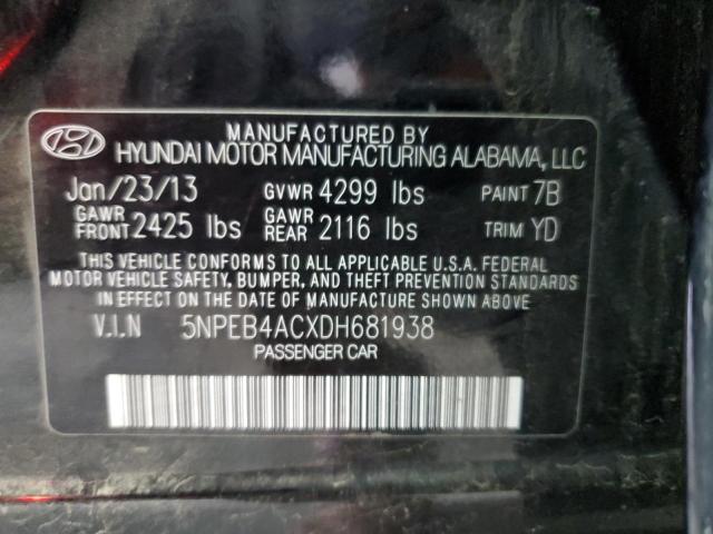 Photo 11 VIN: 5NPEB4ACXDH681938 - HYUNDAI SONATA GLS 