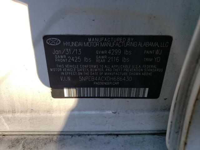 Photo 11 VIN: 5NPEB4ACXDH686430 - HYUNDAI SONATA 