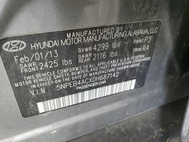 Photo 12 VIN: 5NPEB4ACXDH687142 - HYUNDAI SONATA 