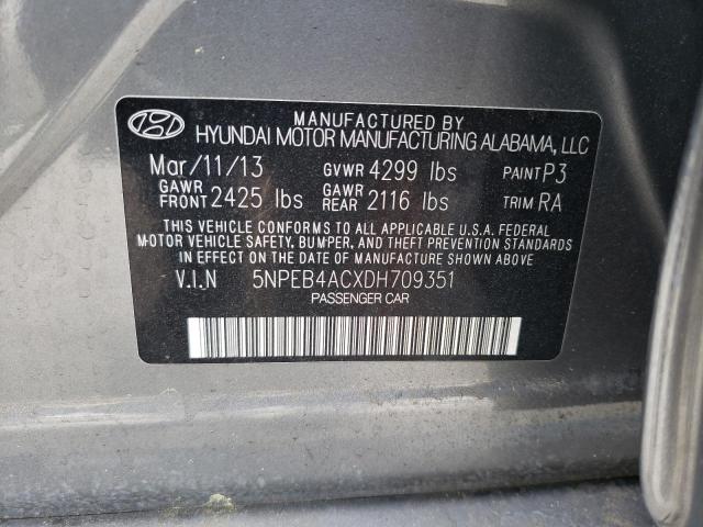 Photo 9 VIN: 5NPEB4ACXDH709351 - HYUNDAI SONATA GLS 