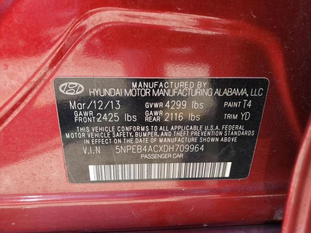 Photo 11 VIN: 5NPEB4ACXDH709964 - HYUNDAI SONATA 