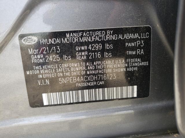 Photo 9 VIN: 5NPEB4ACXDH716123 - HYUNDAI SONATA GLS 