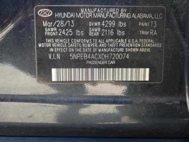 Photo 11 VIN: 5NPEB4ACXDH720074 - HYUNDAI SONATA GLS 