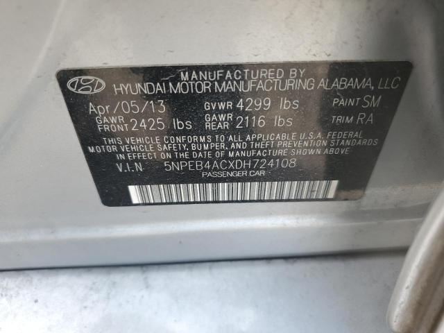 Photo 12 VIN: 5NPEB4ACXDH724108 - HYUNDAI SONATA 