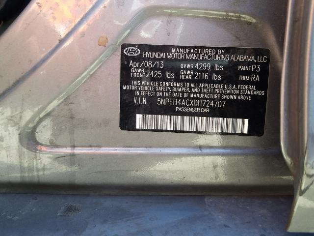 Photo 9 VIN: 5NPEB4ACXDH724707 - HYUNDAI SONATA GLS 