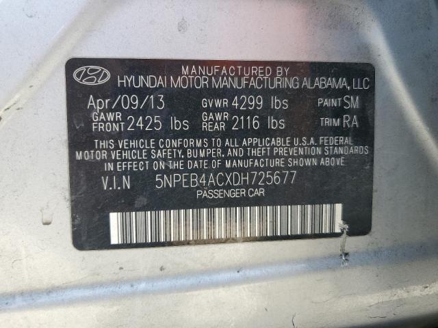 Photo 11 VIN: 5NPEB4ACXDH725677 - HYUNDAI SONATA 