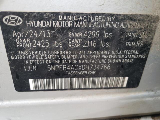 Photo 9 VIN: 5NPEB4ACXDH734766 - HYUNDAI SONATA GLS 