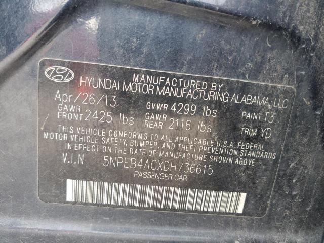 Photo 11 VIN: 5NPEB4ACXDH736615 - HYUNDAI SONATA GLS 