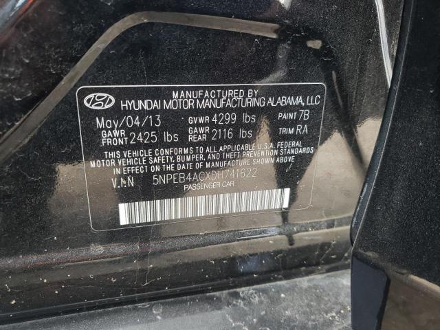 Photo 11 VIN: 5NPEB4ACXDH741622 - HYUNDAI SONATA 